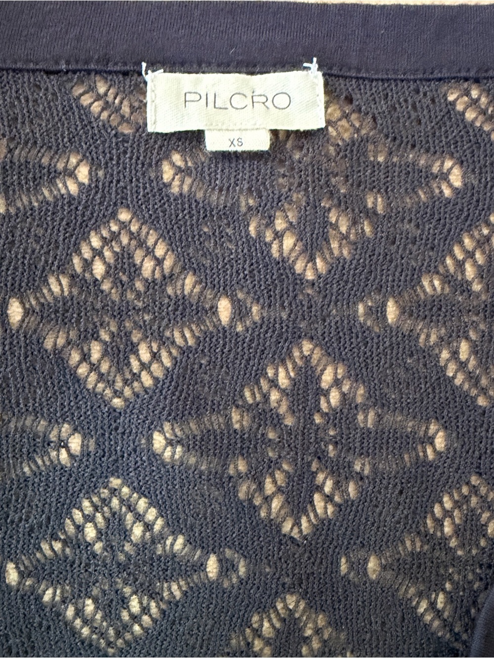 Pilcro Black Lace Henley Long-Sleeve Bodysuit - Picture 5 of 5